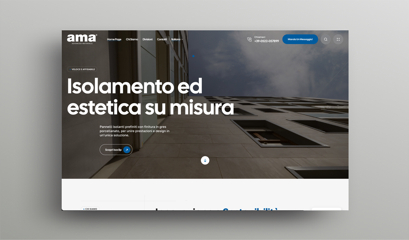 Anteprima homepage AMA Advanced Materials