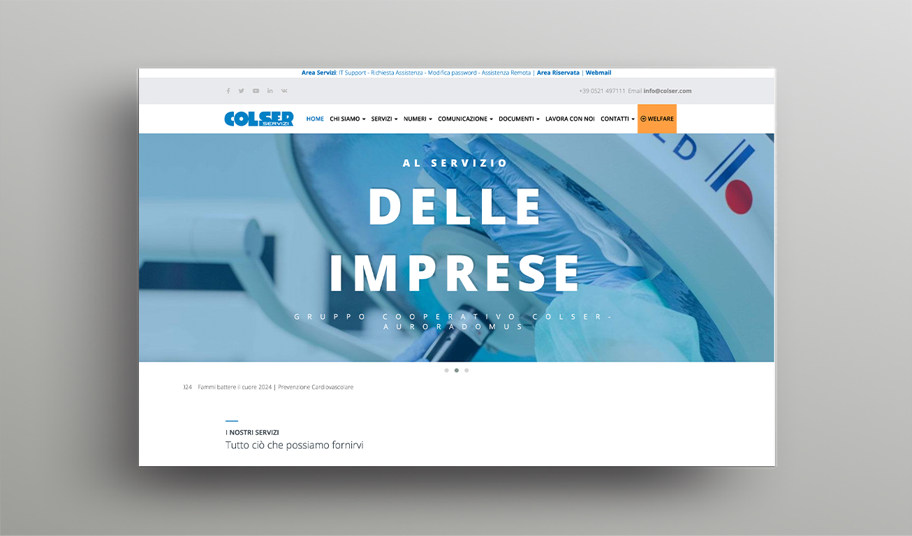 Anteprima homepage COLSER Servizi
