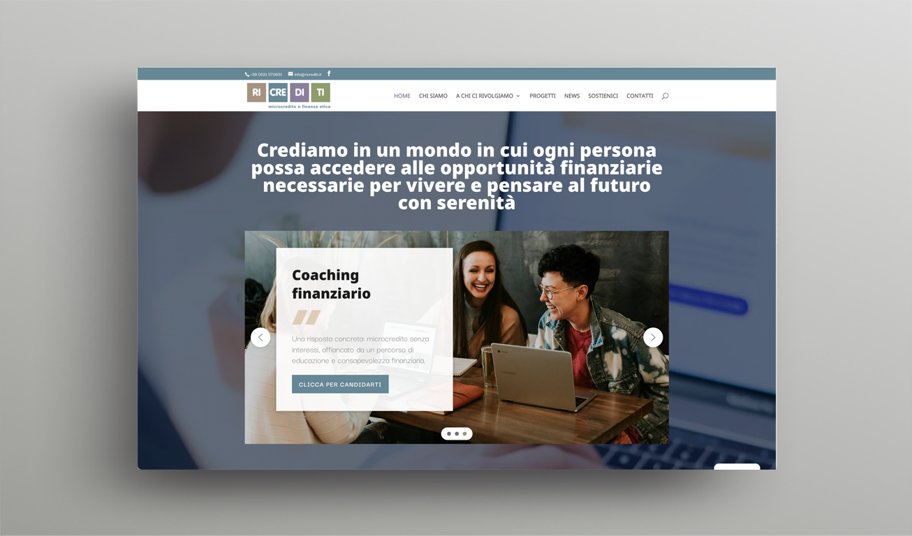 Anteprima homepage Ricrediti